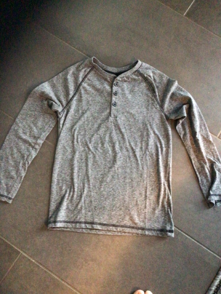 L/æ t-shirt grå 134/140