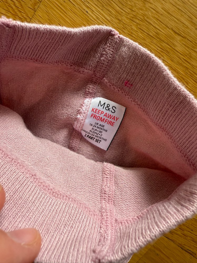 M&S sokkabuxur bleikar 18-24 mán