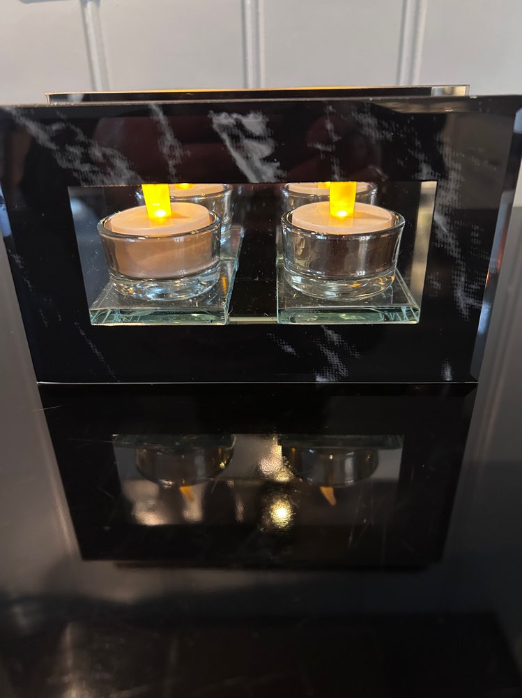 Lyslykt med 2 stk el.telys