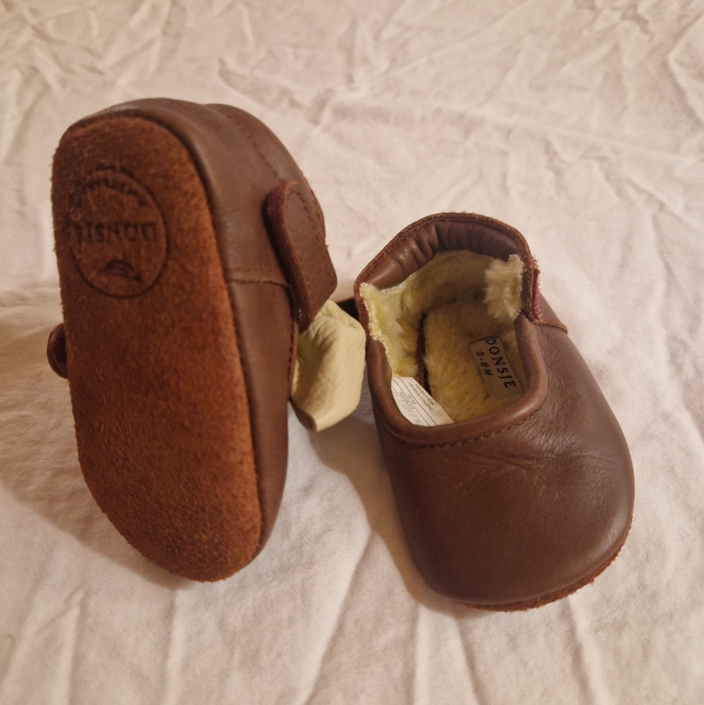 Br. Leður skór 0-6m