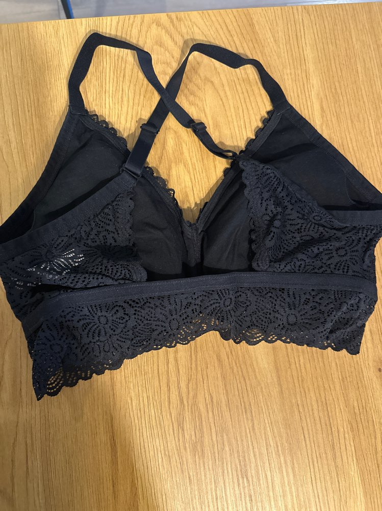 Bralette, st.XL, svört blúnda