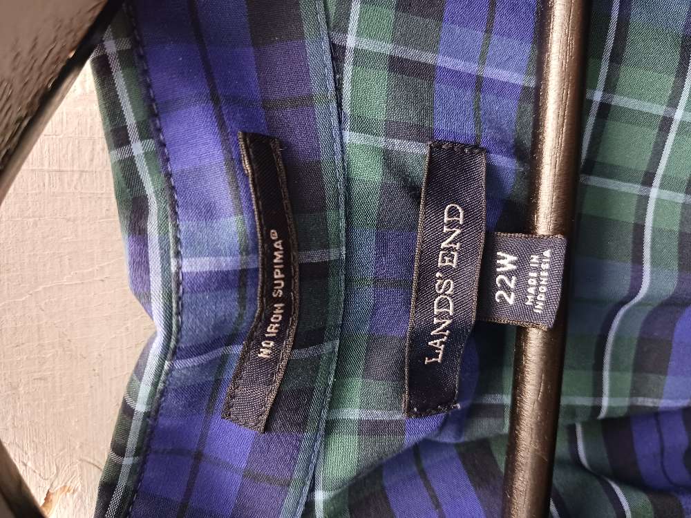 Lands'end sin.vihr. kauluspaita 22W