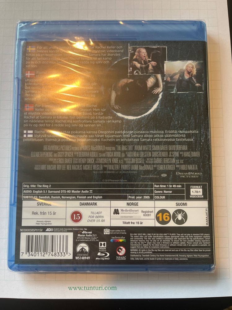 The Ring Two/Blu-Ray/ muoveissa
