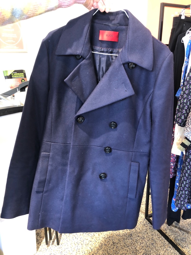 Hugo Boss blå frakke