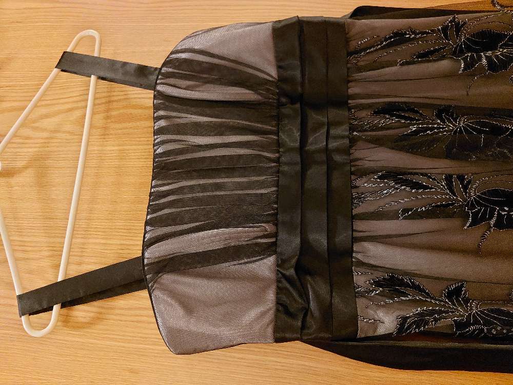 Grár glimmer kjóll st 14