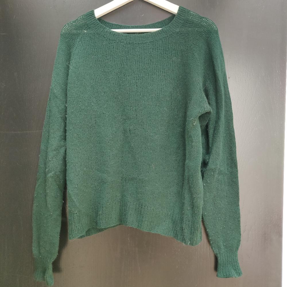 Cashmere sweater flaskegrøn str s/m