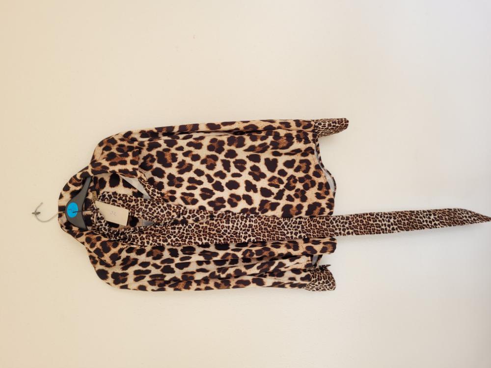 32# Blouse Leopard G.Ricceri made in Italy met sjaal maat L