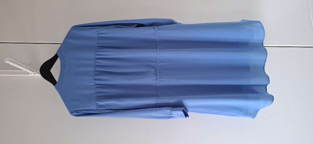 Selected st. 40 blár skyrtukjóll