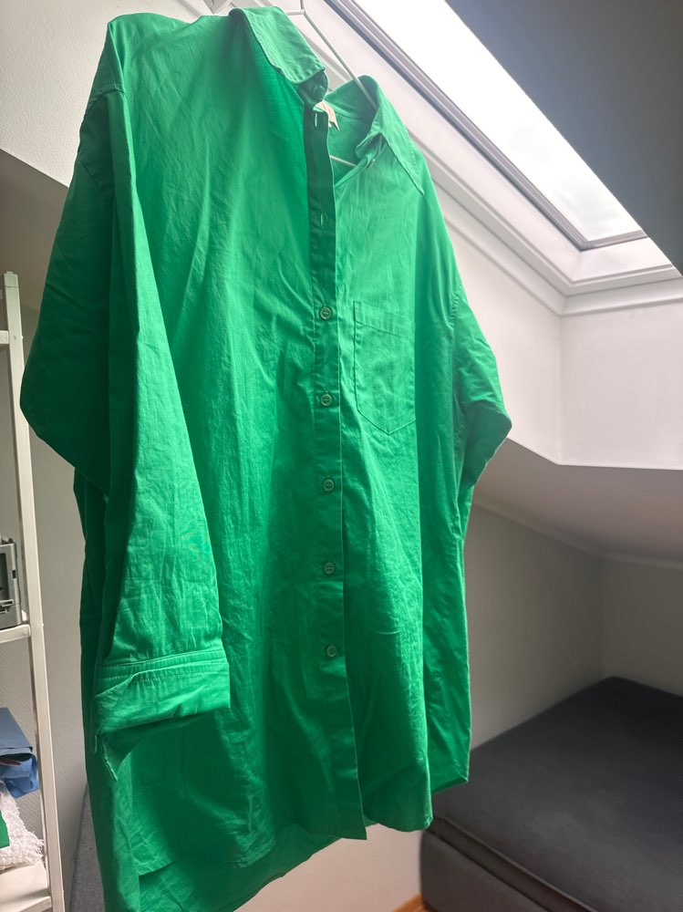 Grønn oversized skjorte