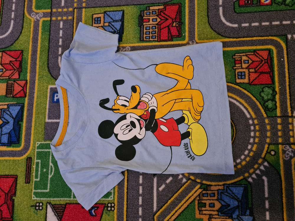 Mickey&Pluto blár T-shirt 104