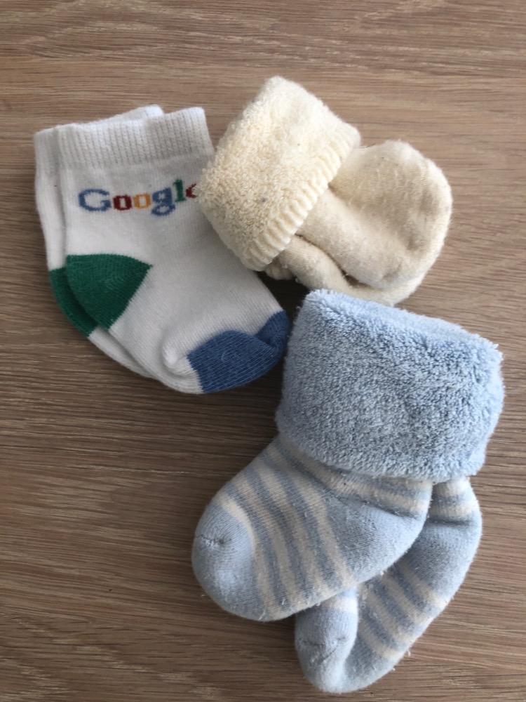 Strømper, 3 par, falke og Google, 1m 