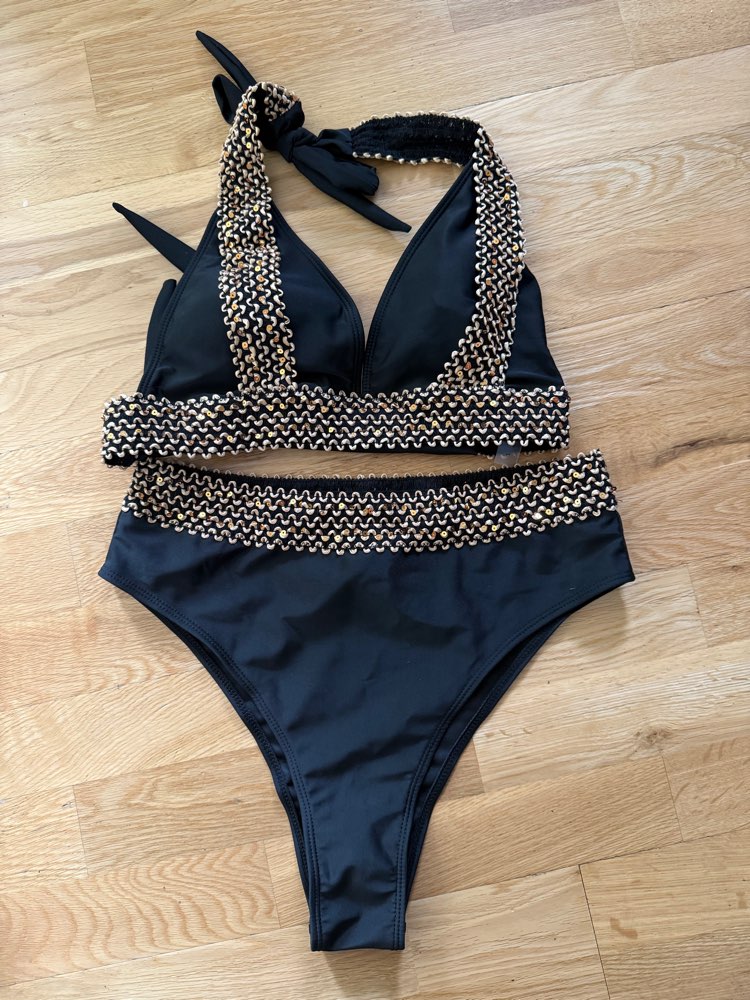 Bikini svart/gull st. L
