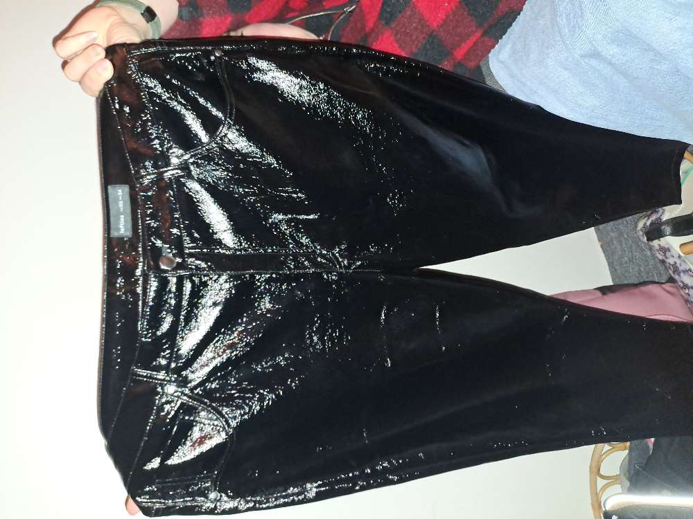 Pleður buxur, shine, lefties, XXL