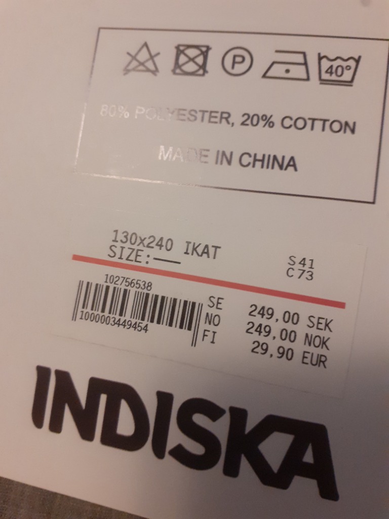 2 x Indiska gardínuvængir