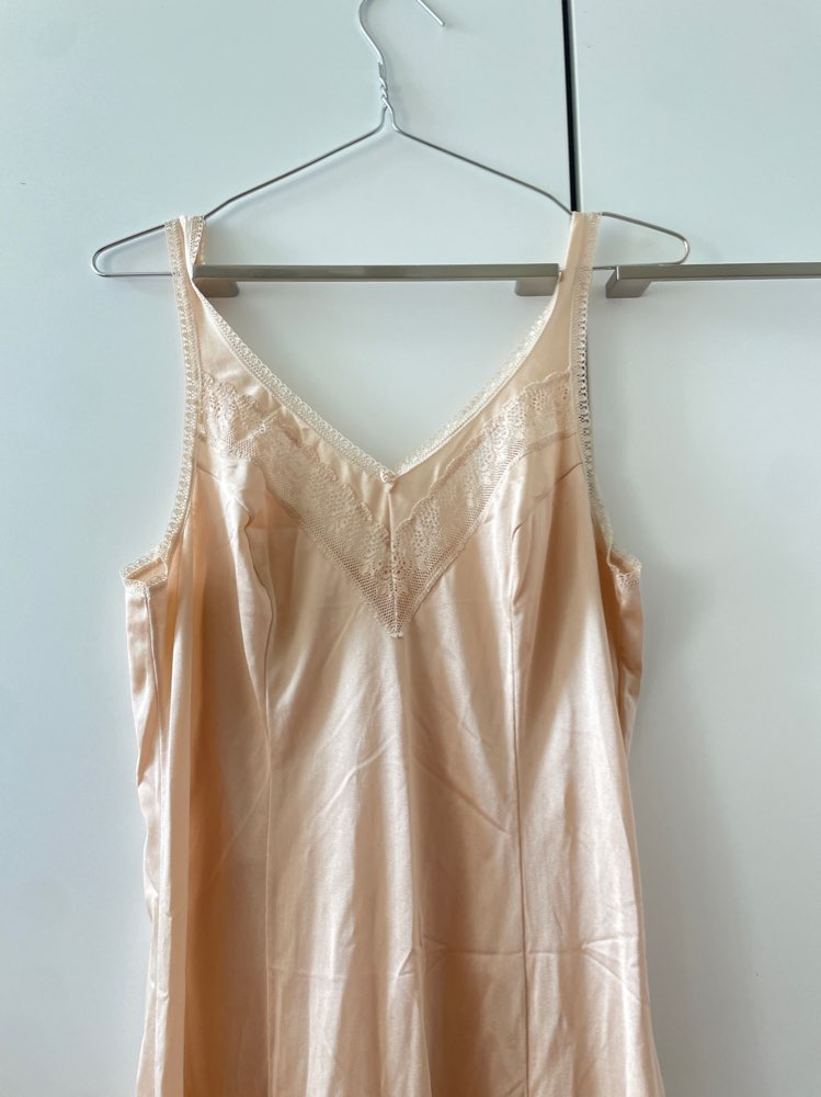 Beige slip dress