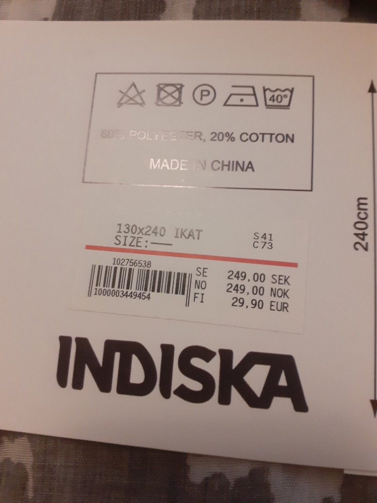 2 x Indiska gardínuvængir