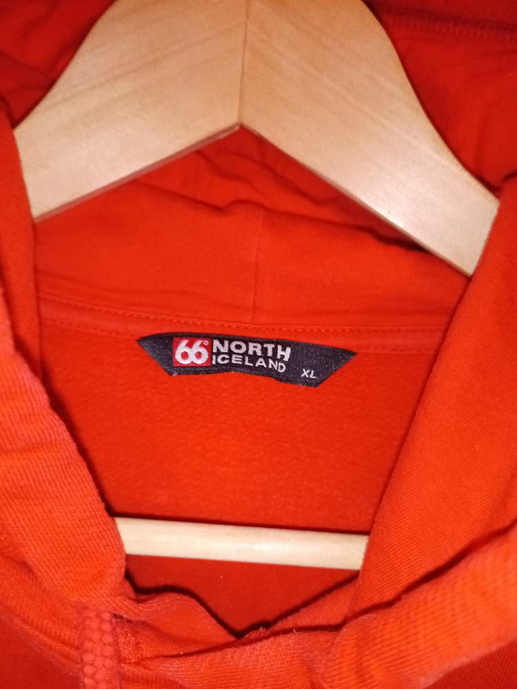 66°N rauð hettupeysa XL