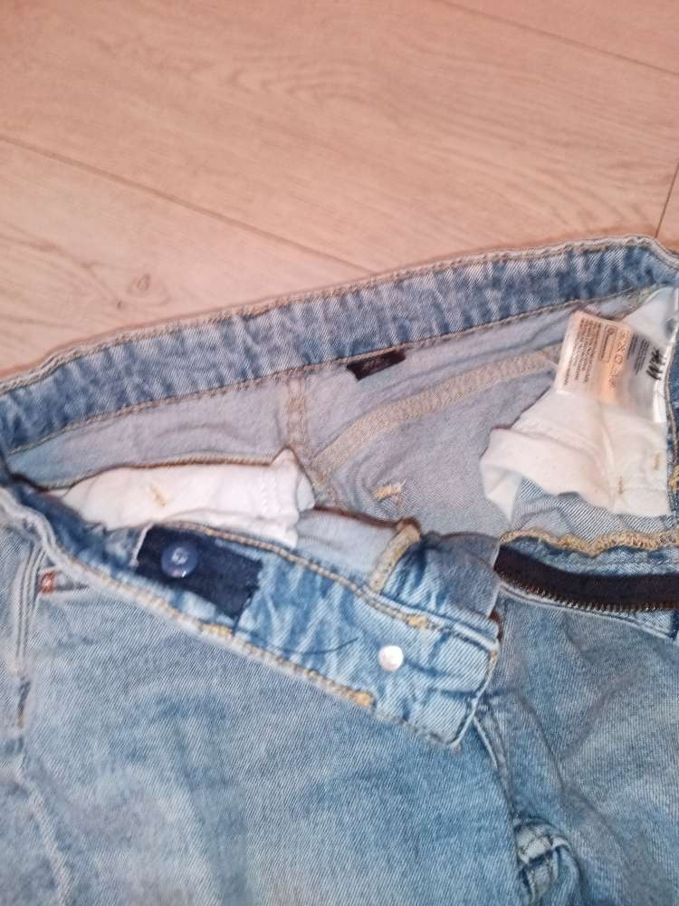 Ljósar gallabuxur St 140.