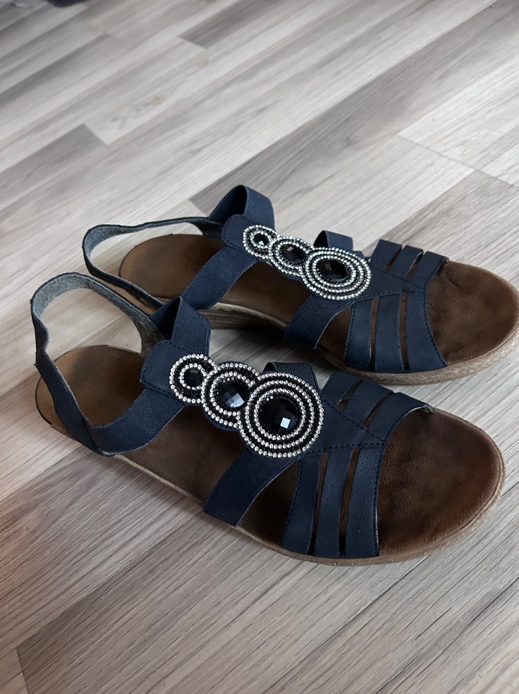 Rieker sandaler str 42, hælh. 5,5 cm