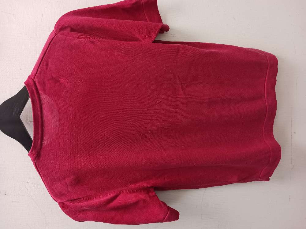 August silk punainen paita M
