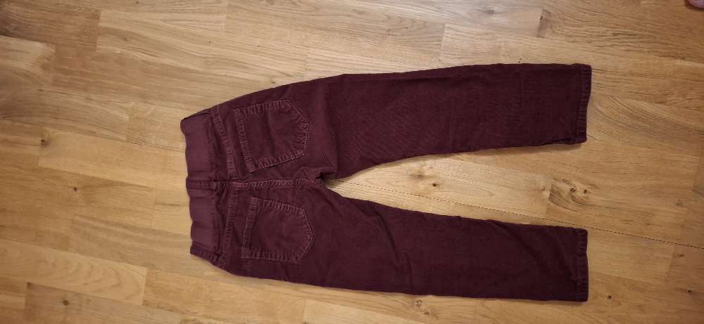 Lindex 110 vínrauðar flauelsbuxur