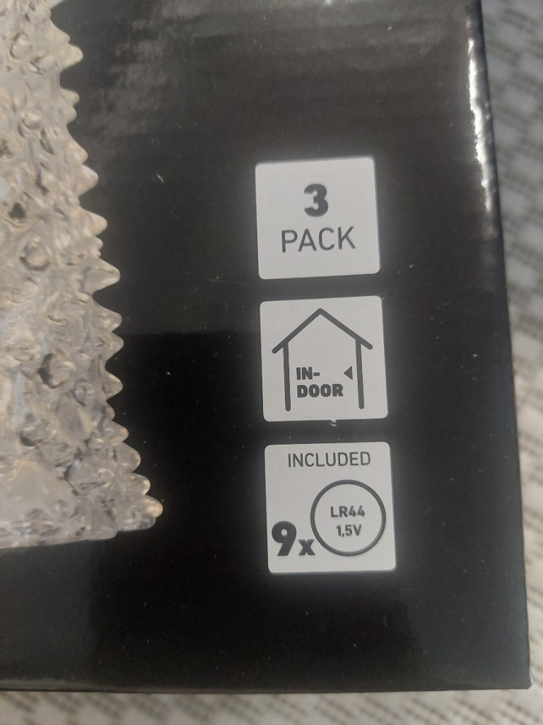Dekoration light,Frost,kuuset pkt 3kpl