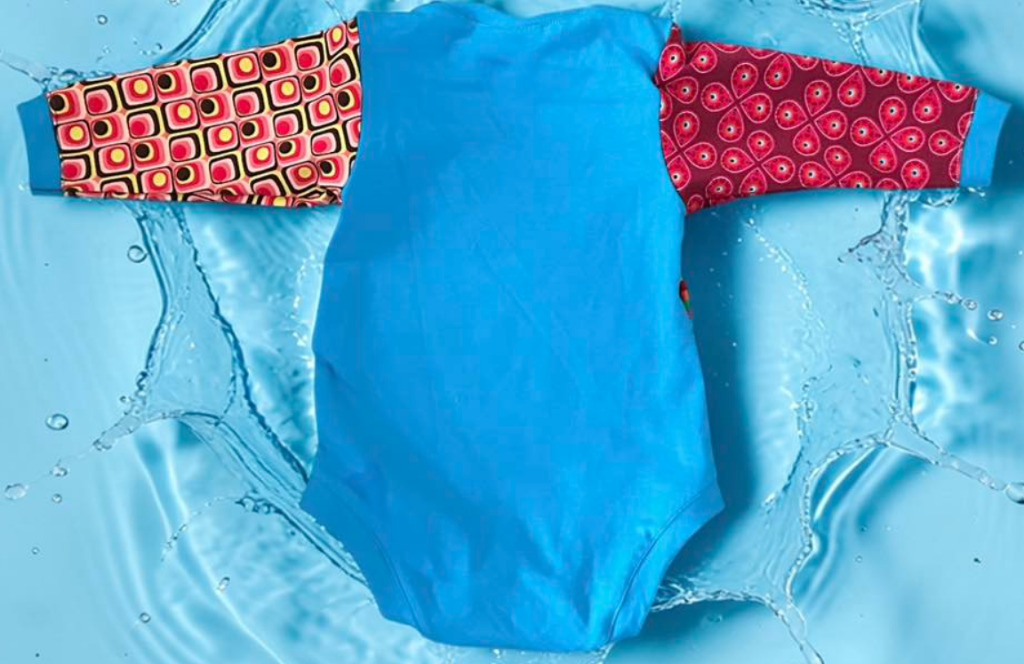 Uusi Vauvan raita body, 62cm