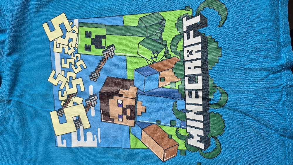 Minecraft 140cm sininen pitkähih