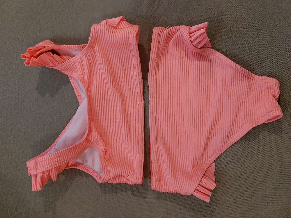 Bikiní kóralbleikt st 6-7 ára