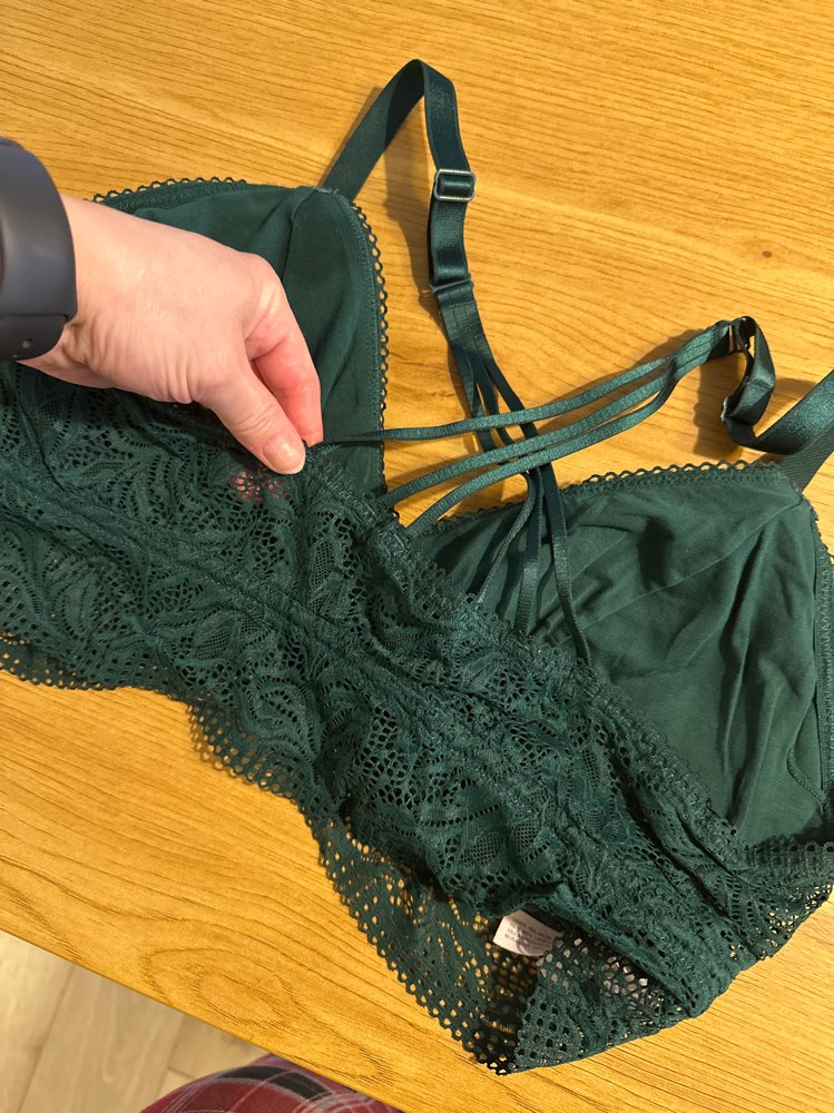 Bralette, dökkgrænn, st. XL