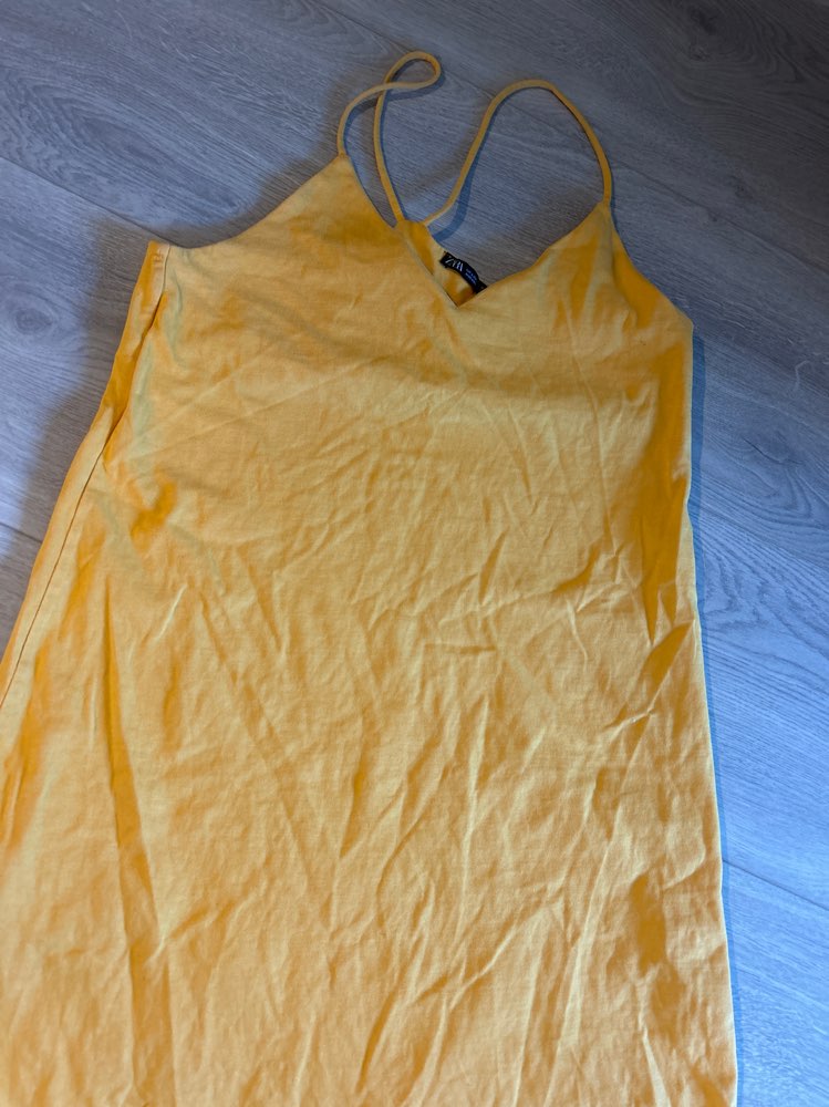 Zara orange midi kjole