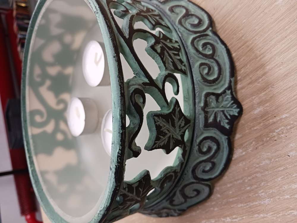 Partylite kynttiläalusta metalli/lasi