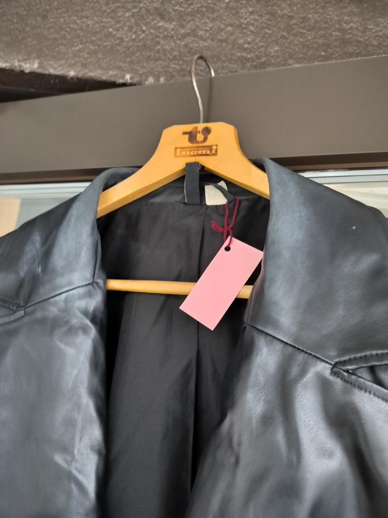 H&M tekonahkatakki XL (huom! kaulus)