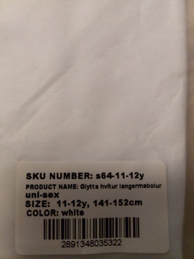 Nýr Mfitness hvítur bolur 141/152