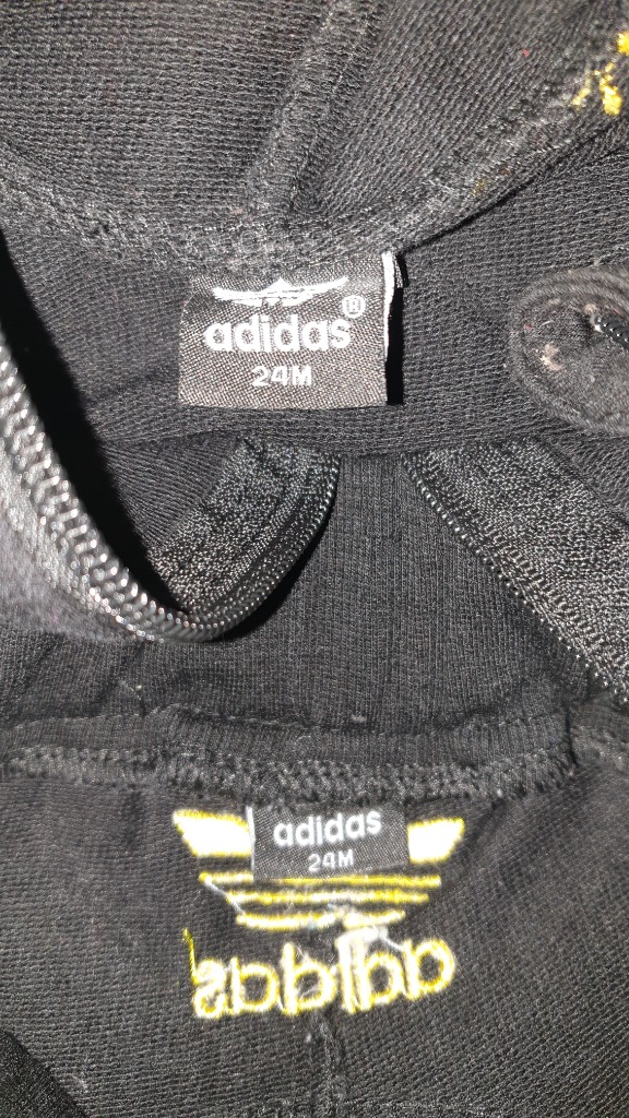 Adidas sett 24m svart og gyllt 