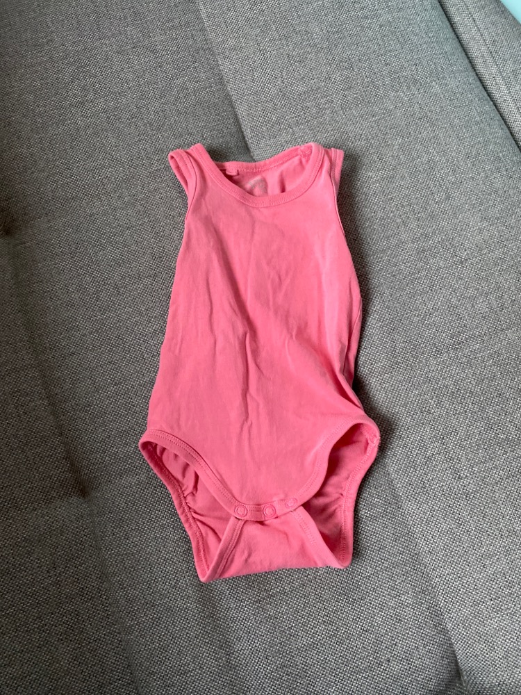 Ærmeløs body, pink 74