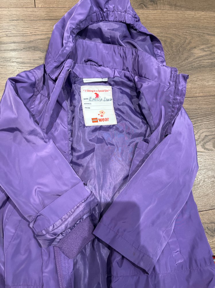 Lego jakki fjólublár St 98