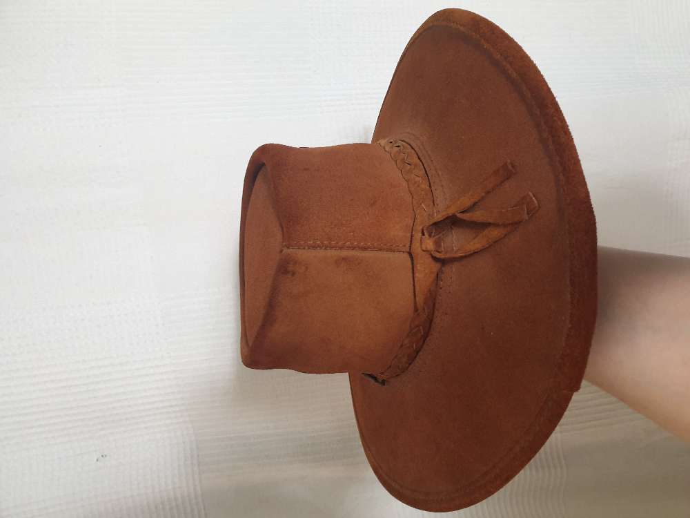 Aito cowboy nahka hattu pieni