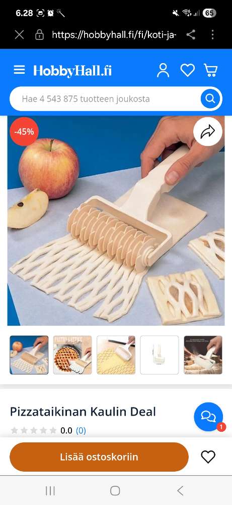 Tupperware piirakkakaulin