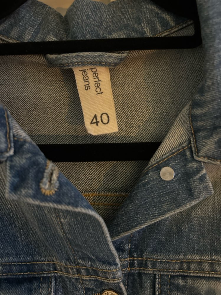 Dongerijakke m/blonder str 40