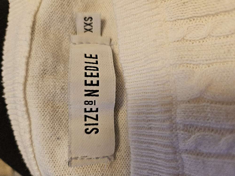 Palmikkoneule puuvillaa koko XXS