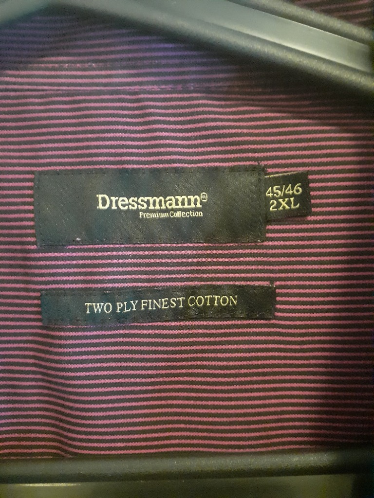 Dressmann bleik skyrta 2XL