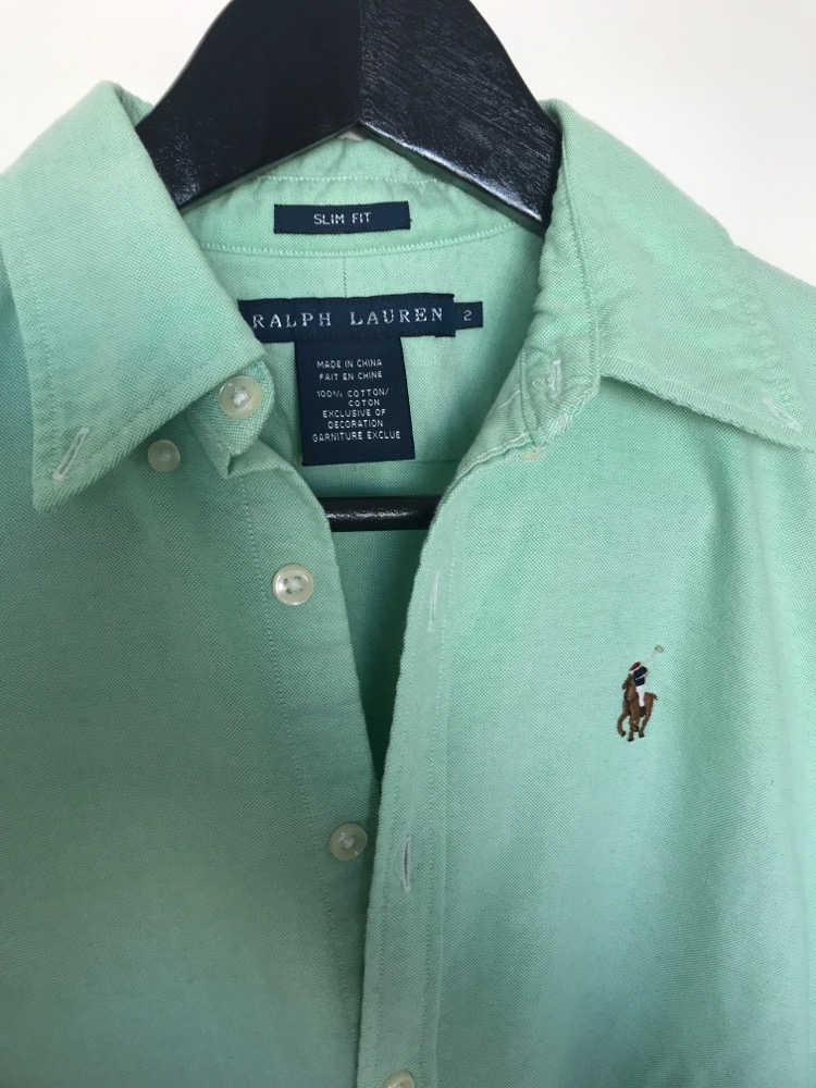 Ralph Lauren grøn skjorte str. 2