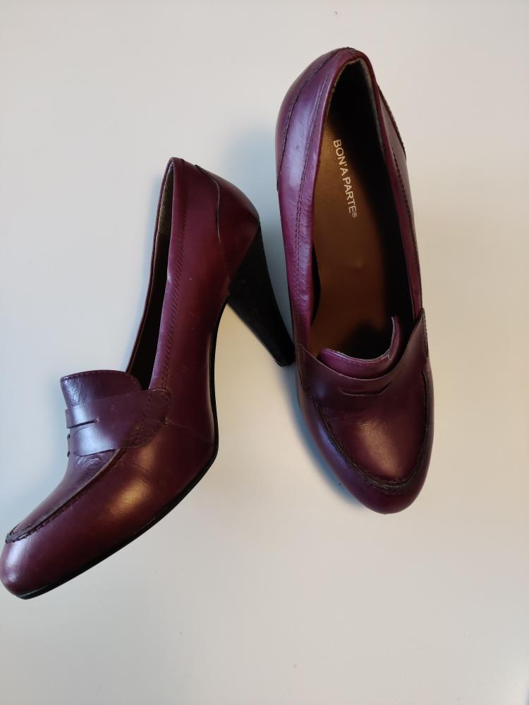 Bonaparte, bordeauxfarvede sko, ubrugte (39)