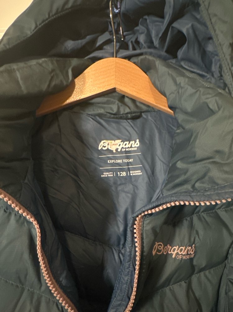 Bergans dunjakke str 128
