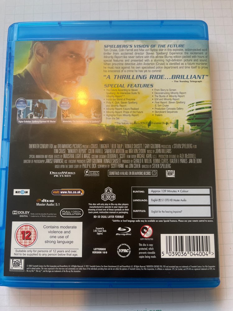 Minority Report/Blu-Ray