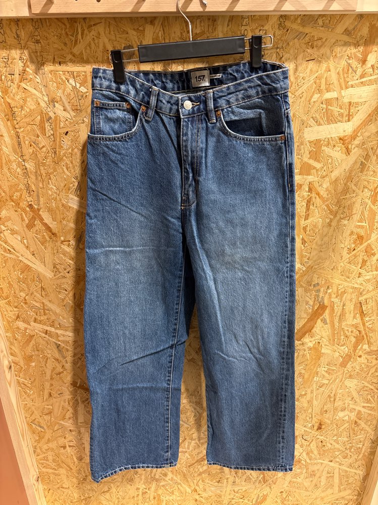 Blå jeans vide ben str M