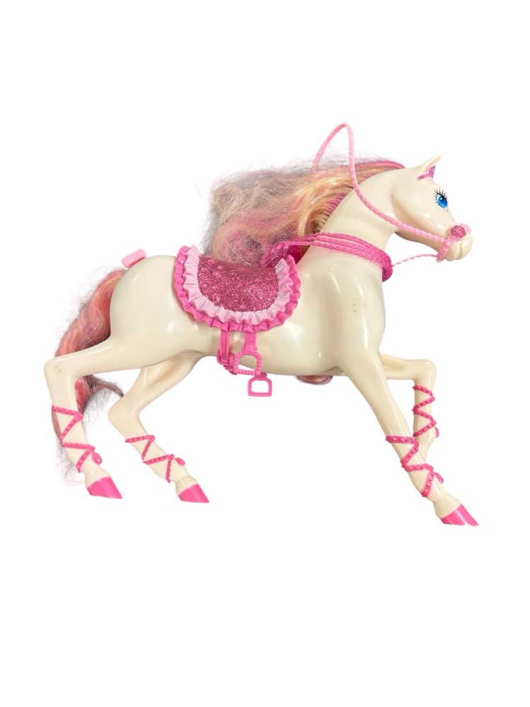 Valk Barbie hevonen pink harjalla