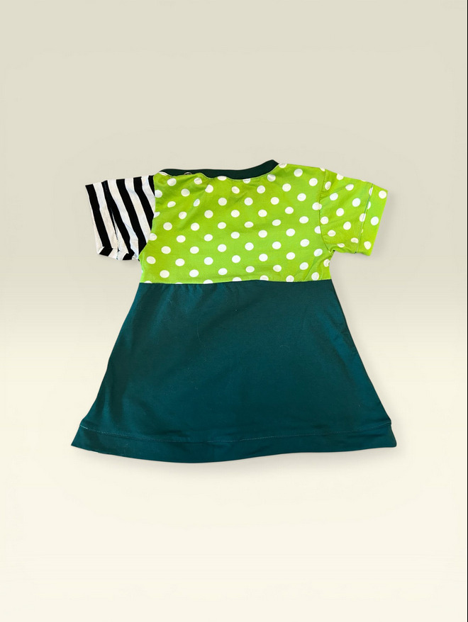 Uusi mekko Pallot ja raidat, 80cm