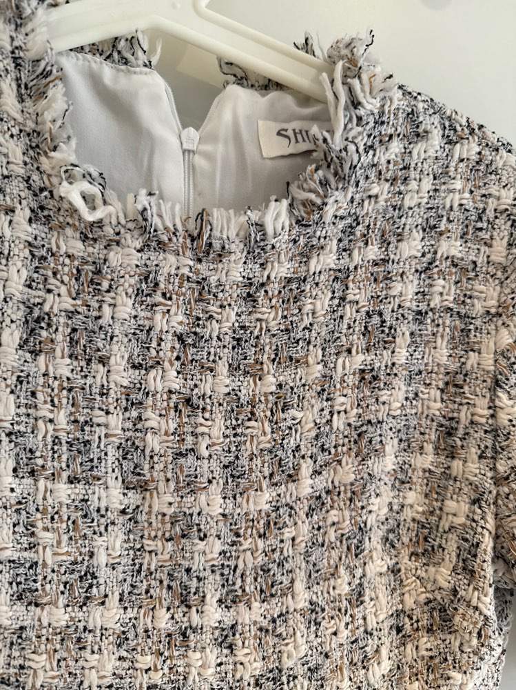 P - vintage rute kjole str s/xs